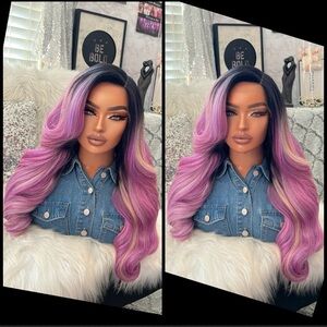 Human Hair Blended Lace Front Wig